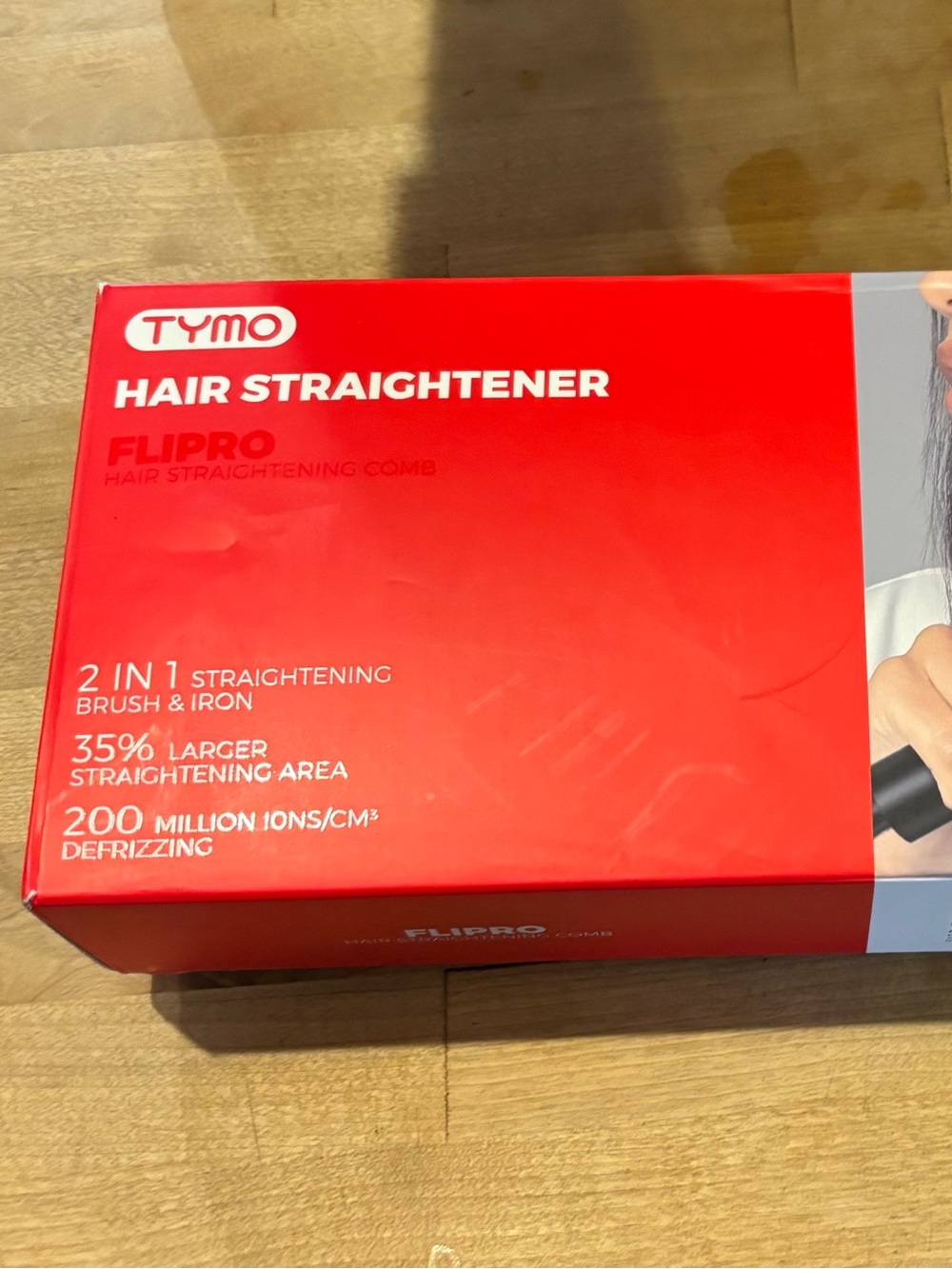 TYMO Flip Pro Professional Black Hair Straightener Brush - Sleek Styling